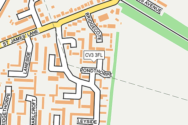 CV3 3FL map - OS OpenMap – Local (Ordnance Survey)