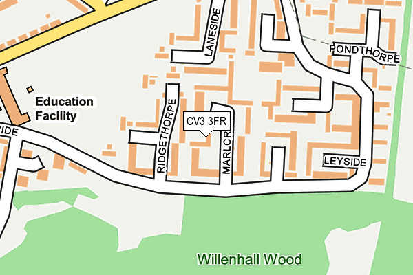 CV3 3FR map - OS OpenMap – Local (Ordnance Survey)