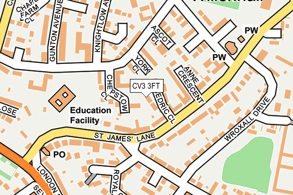 CV3 3FT map - OS OpenMap – Local (Ordnance Survey)