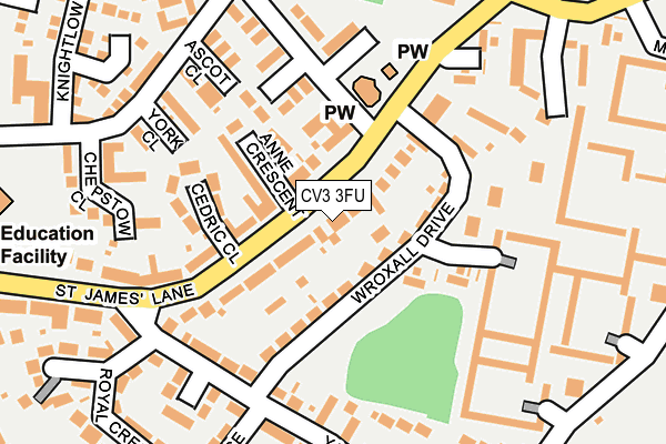 CV3 3FU map - OS OpenMap – Local (Ordnance Survey)