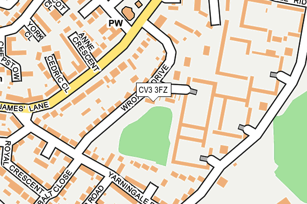 CV3 3FZ map - OS OpenMap – Local (Ordnance Survey)