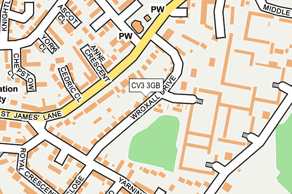 CV3 3GB map - OS OpenMap – Local (Ordnance Survey)