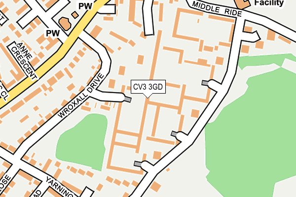 CV3 3GD map - OS OpenMap – Local (Ordnance Survey)