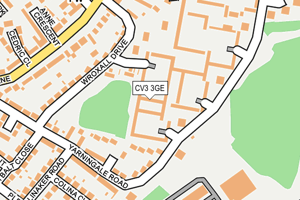 CV3 3GE map - OS OpenMap – Local (Ordnance Survey)