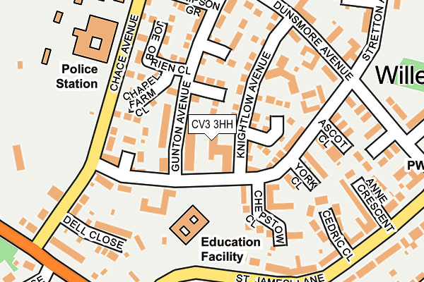 CV3 3HH map - OS OpenMap – Local (Ordnance Survey)