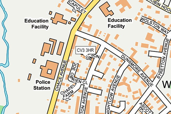 CV3 3HR map - OS OpenMap – Local (Ordnance Survey)