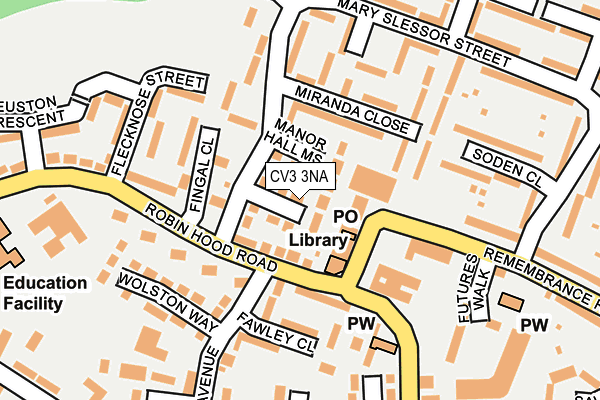 CV3 3NA map - OS OpenMap – Local (Ordnance Survey)