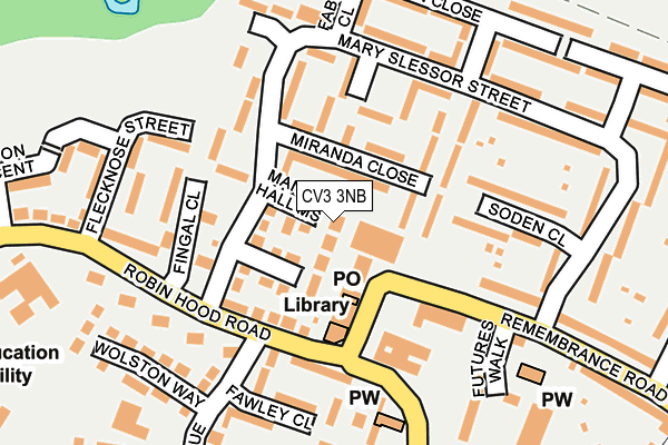 CV3 3NB map - OS OpenMap – Local (Ordnance Survey)