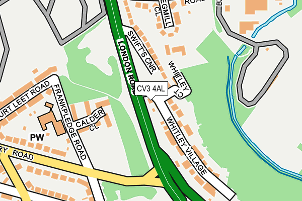 CV3 4AL map - OS OpenMap – Local (Ordnance Survey)