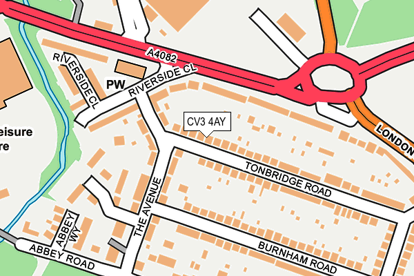 CV3 4AY map - OS OpenMap – Local (Ordnance Survey)