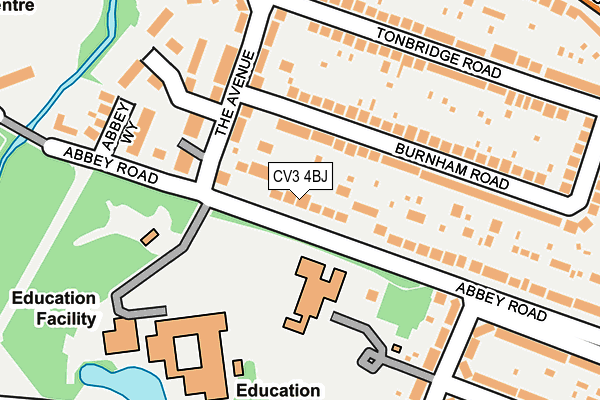 CV3 4BJ map - OS OpenMap – Local (Ordnance Survey)