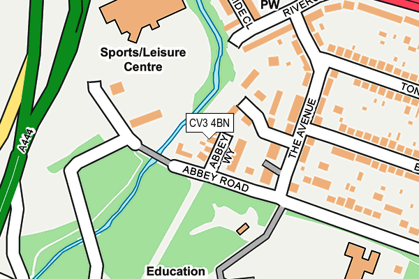 CV3 4BN map - OS OpenMap – Local (Ordnance Survey)