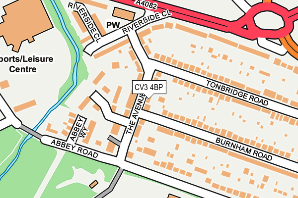 CV3 4BP map - OS OpenMap – Local (Ordnance Survey)