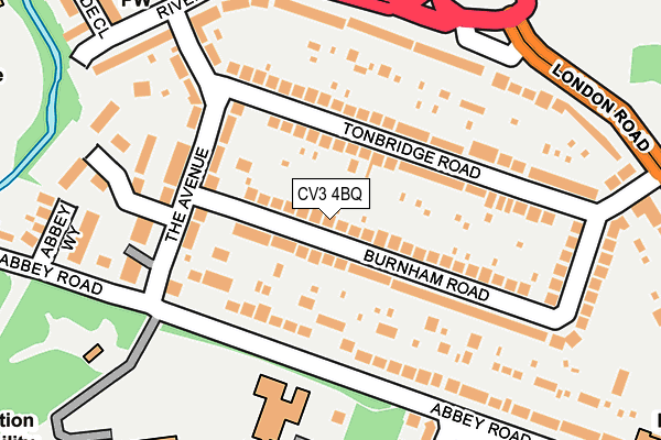 CV3 4BQ map - OS OpenMap – Local (Ordnance Survey)