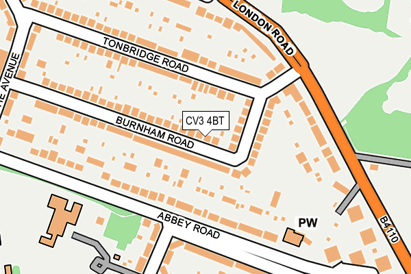 CV3 4BT map - OS OpenMap – Local (Ordnance Survey)