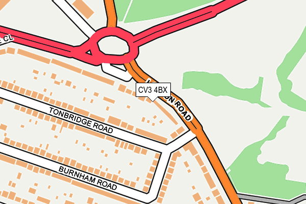 CV3 4BX map - OS OpenMap – Local (Ordnance Survey)