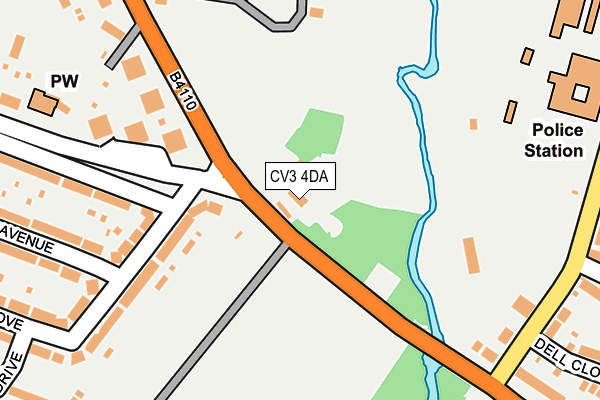 CV3 4DA map - OS OpenMap – Local (Ordnance Survey)