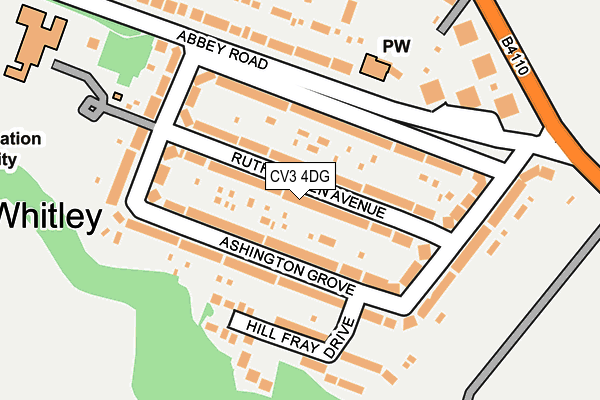 CV3 4DG map - OS OpenMap – Local (Ordnance Survey)