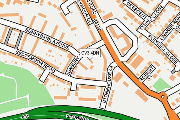 CV3 4DN map - OS OpenMap – Local (Ordnance Survey)