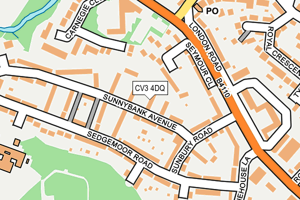 CV3 4DQ map - OS OpenMap – Local (Ordnance Survey)