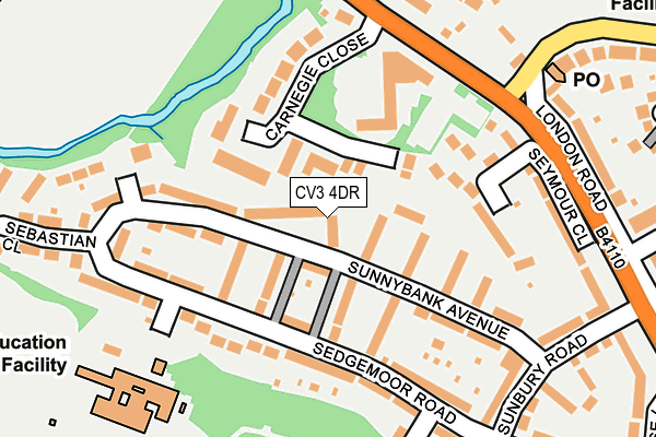 CV3 4DR map - OS OpenMap – Local (Ordnance Survey)