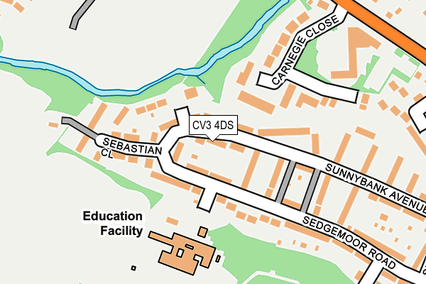 CV3 4DS map - OS OpenMap – Local (Ordnance Survey)