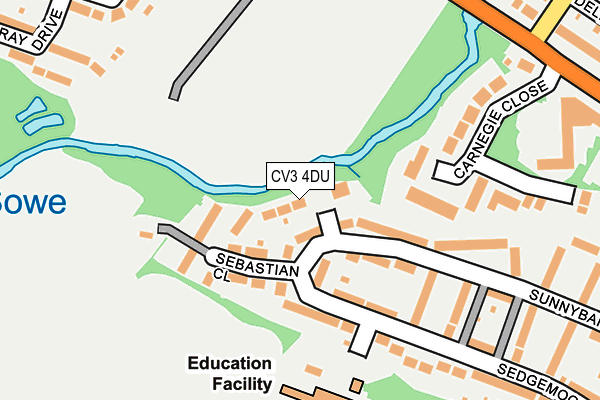 CV3 4DU map - OS OpenMap – Local (Ordnance Survey)
