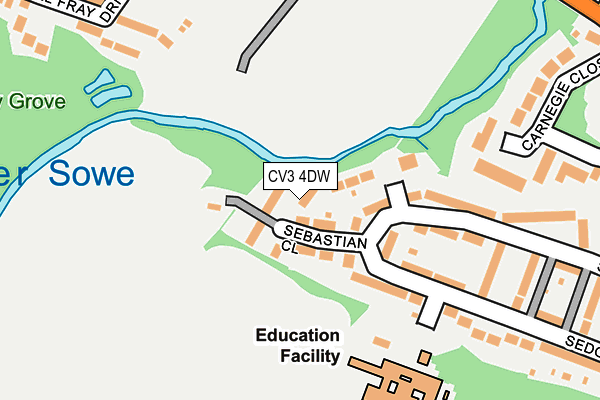 CV3 4DW map - OS OpenMap – Local (Ordnance Survey)
