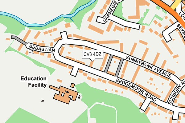 CV3 4DZ map - OS OpenMap – Local (Ordnance Survey)