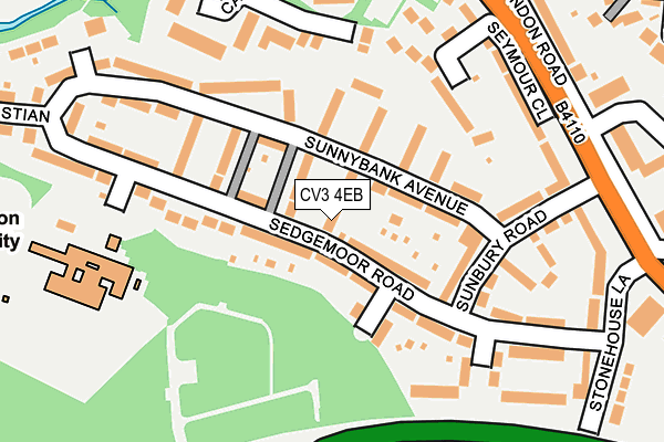 CV3 4EB map - OS OpenMap – Local (Ordnance Survey)