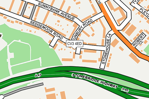 CV3 4ED map - OS OpenMap – Local (Ordnance Survey)