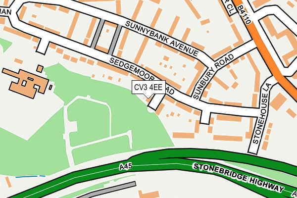 CV3 4EE map - OS OpenMap – Local (Ordnance Survey)