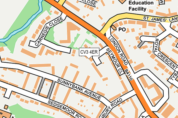 CV3 4ER map - OS OpenMap – Local (Ordnance Survey)