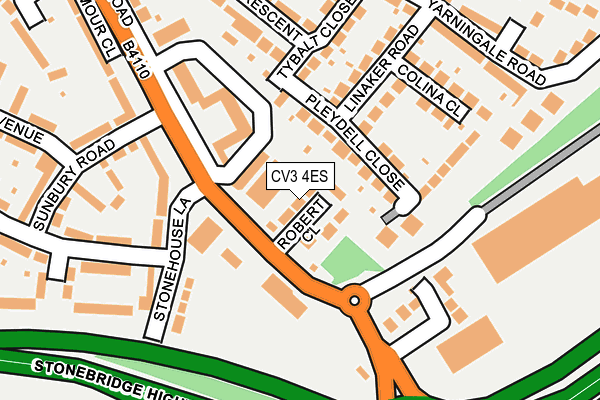 CV3 4ES map - OS OpenMap – Local (Ordnance Survey)