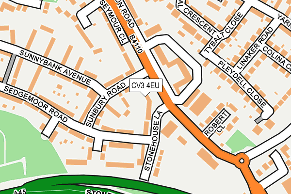 CV3 4EU map - OS OpenMap – Local (Ordnance Survey)