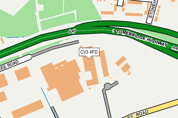 CV3 4FD map - OS OpenMap – Local (Ordnance Survey)