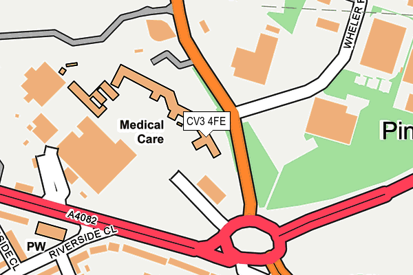 CV3 4FE map - OS OpenMap – Local (Ordnance Survey)