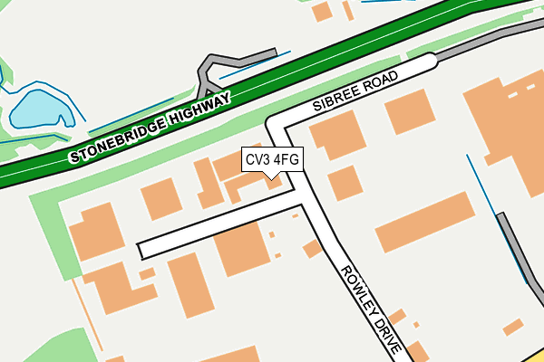 CV3 4FG map - OS OpenMap – Local (Ordnance Survey)
