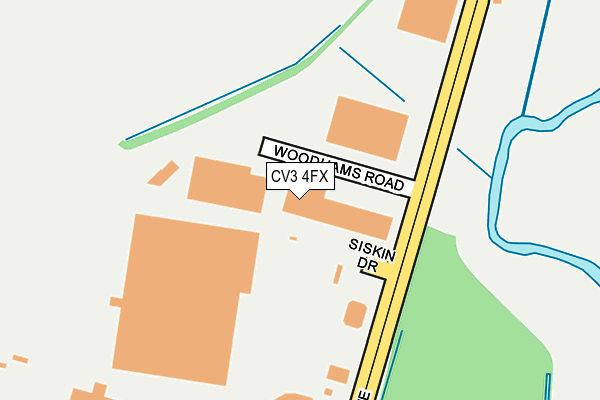 CV3 4FX map - OS OpenMap – Local (Ordnance Survey)