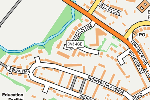 CV3 4GE map - OS OpenMap – Local (Ordnance Survey)