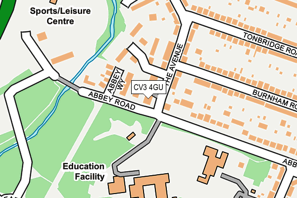 CV3 4GU map - OS OpenMap – Local (Ordnance Survey)