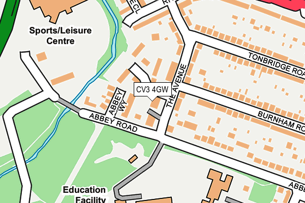 CV3 4GW map - OS OpenMap – Local (Ordnance Survey)