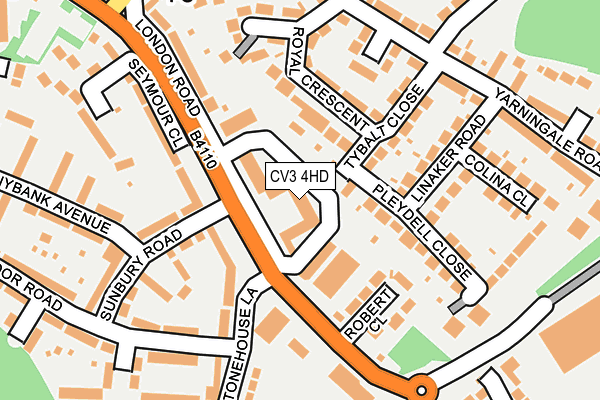 CV3 4HD map - OS OpenMap – Local (Ordnance Survey)