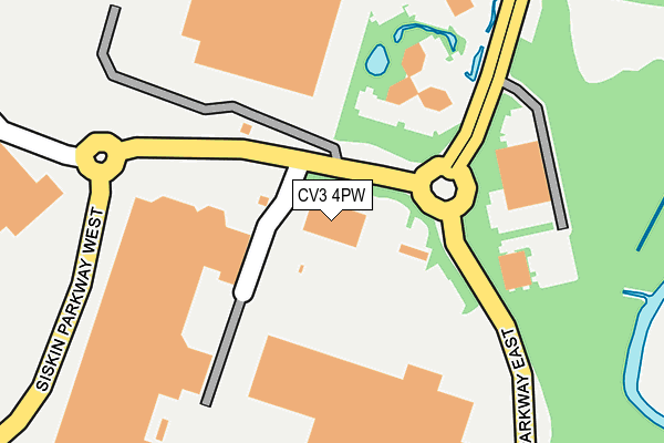 CV3 4PW map - OS OpenMap – Local (Ordnance Survey)
