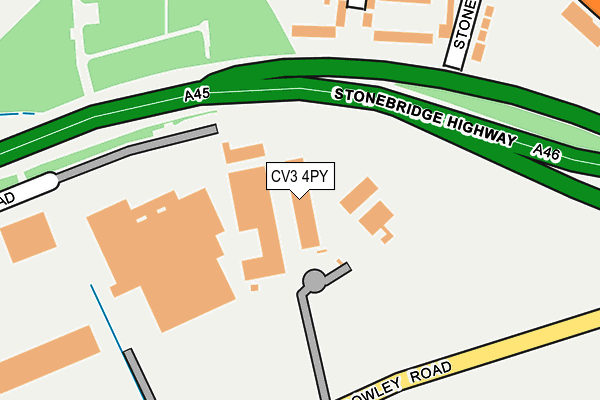 CV3 4PY map - OS OpenMap – Local (Ordnance Survey)