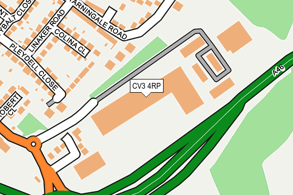 CV3 4RP map - OS OpenMap – Local (Ordnance Survey)