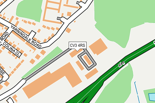 CV3 4RS map - OS OpenMap – Local (Ordnance Survey)