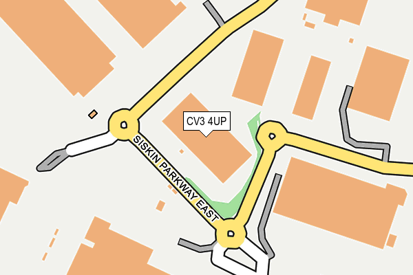 CV3 4UP map - OS OpenMap – Local (Ordnance Survey)