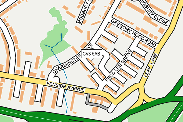 CV3 5AB map - OS OpenMap – Local (Ordnance Survey)