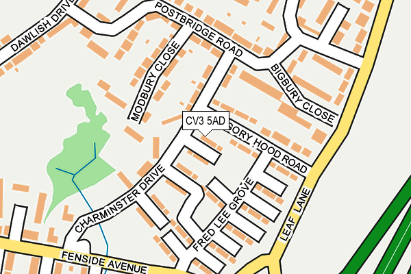 CV3 5AD map - OS OpenMap – Local (Ordnance Survey)